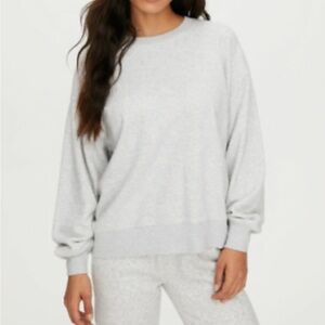 TNA Aritzia Women's Airy Fleece Boyfriend Crew Sweatshirt Sz XS
